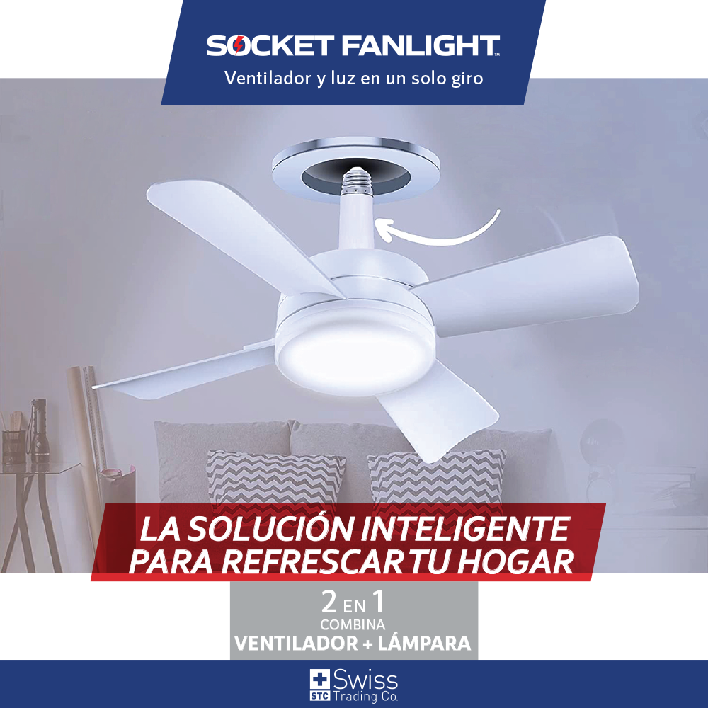 Ventilador + Luz en un solo giro