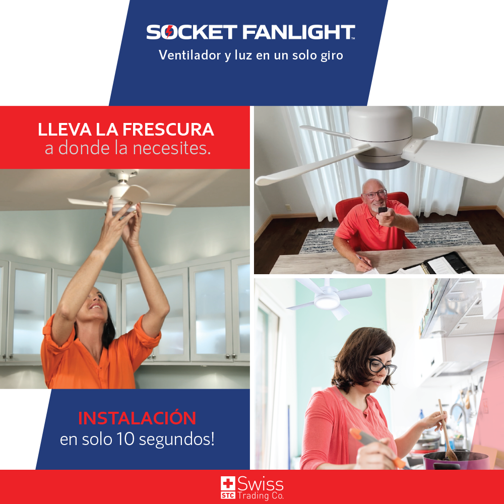 Ventilador + Luz en un solo giro