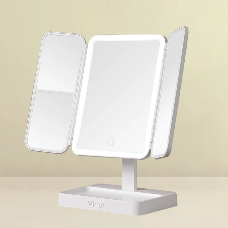 Espejo Luz LED Plegable Maquillaje