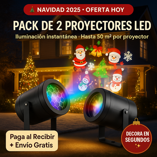🎄Proyectores Navideños LED · Decoración Instantánea sin Esfuerzo