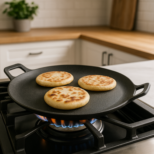 🔥 Plancha Antiadherente 30 cm – Cocina Más Rápido, Fácil y Sabroso