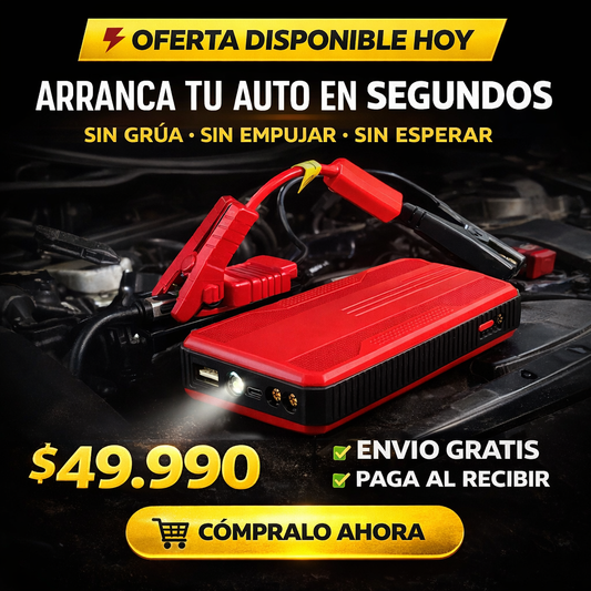 🔋 Arrancador de Baterías Portátil 3 en 1