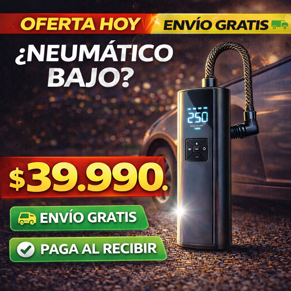 Compresor Inflador De Neumaticos Portatil